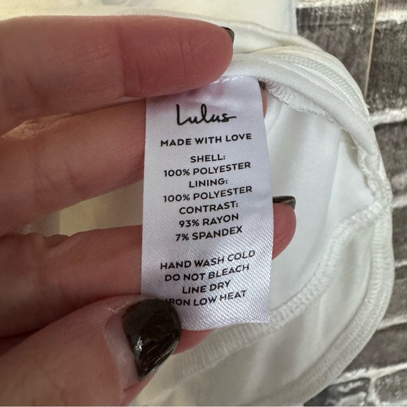 NWT Lulus Abundance of Love White Textured Long Sleeve Tie-Back bow Bodysuit - Picture 11 of 16